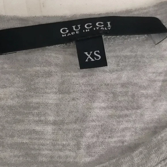 Gucci Gray & Pink Logo Top - Size XS - Picture 7 of 9